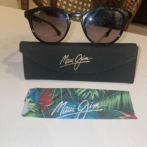 Maui Jim Polarized HIEHIE MJ636-14 50-20-145 Black With Case Made In Italy New